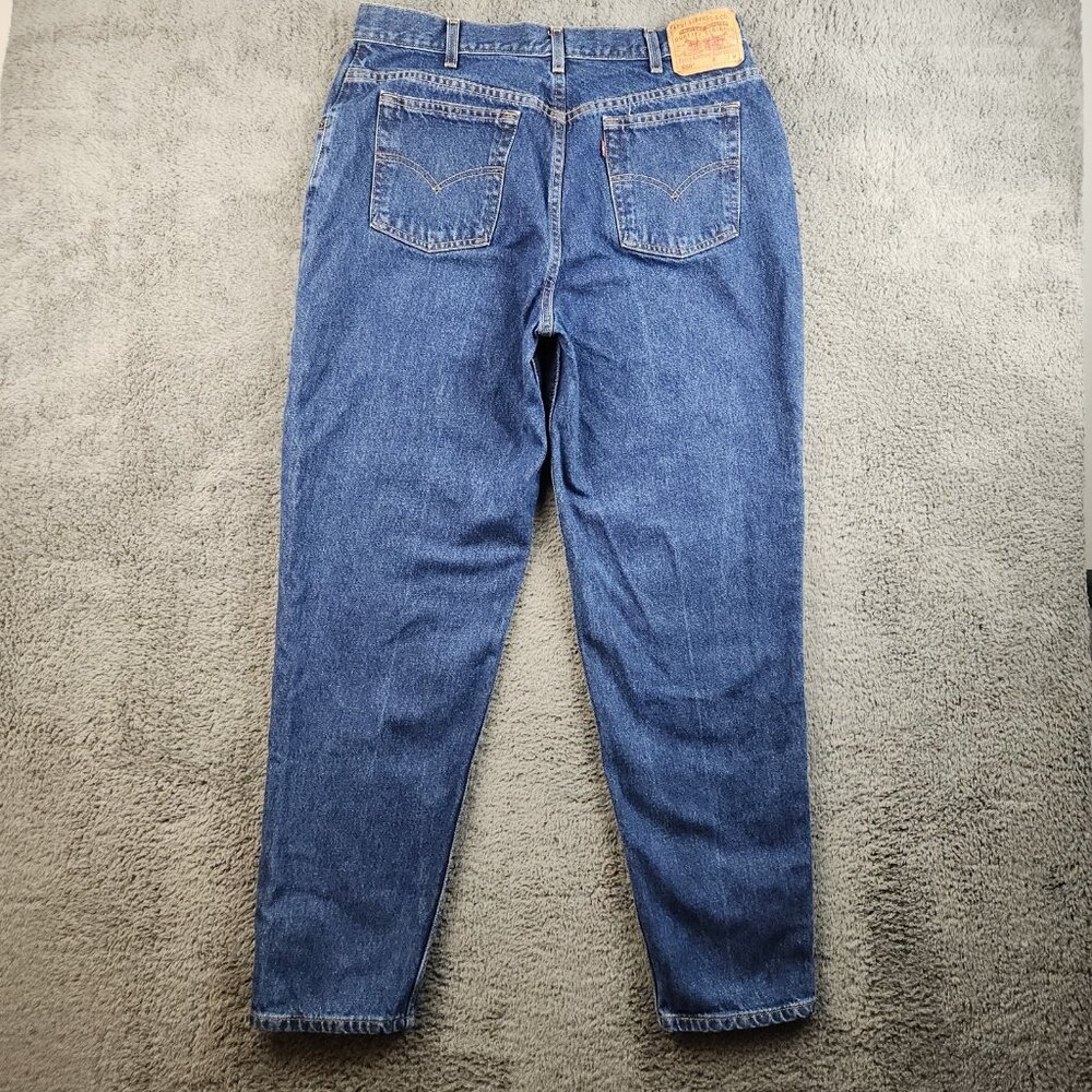 VTG Y2K High Waisted Mom Jeans Women's 16 Levi's 550 Curvy Straight Tapered Leg - Picture 2 of 12